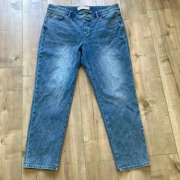 Soft Surroundings Ultimate Denim Relaxed Straight Jeans Pull On Light Wash XL - Picture 1 of 7